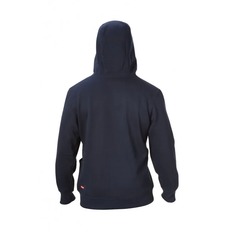 2 x Mens Hard Yakka Brushed Fleece Hoodie Jumper Navy Y19326