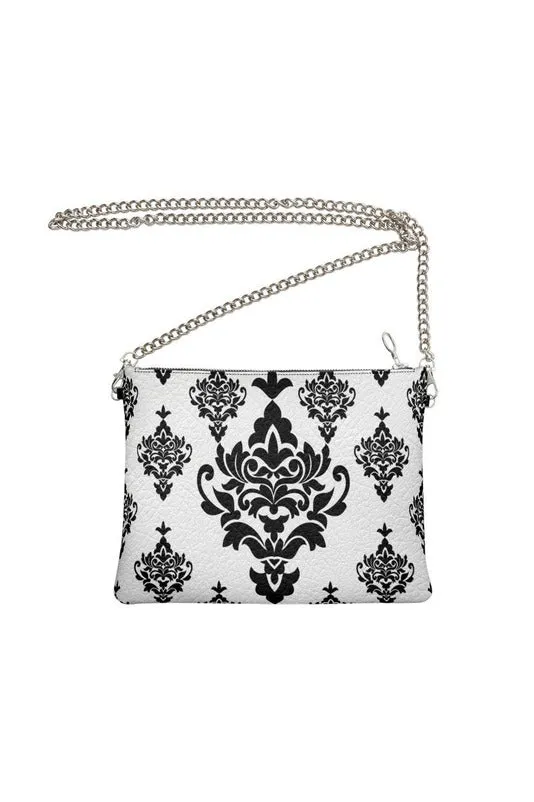 Arabesque Damask Crossbody With Chain