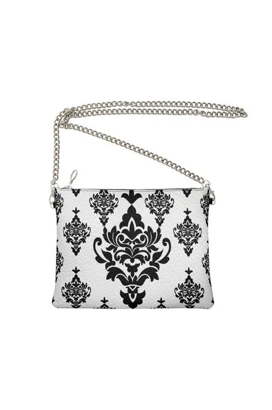 Arabesque Damask Crossbody With Chain