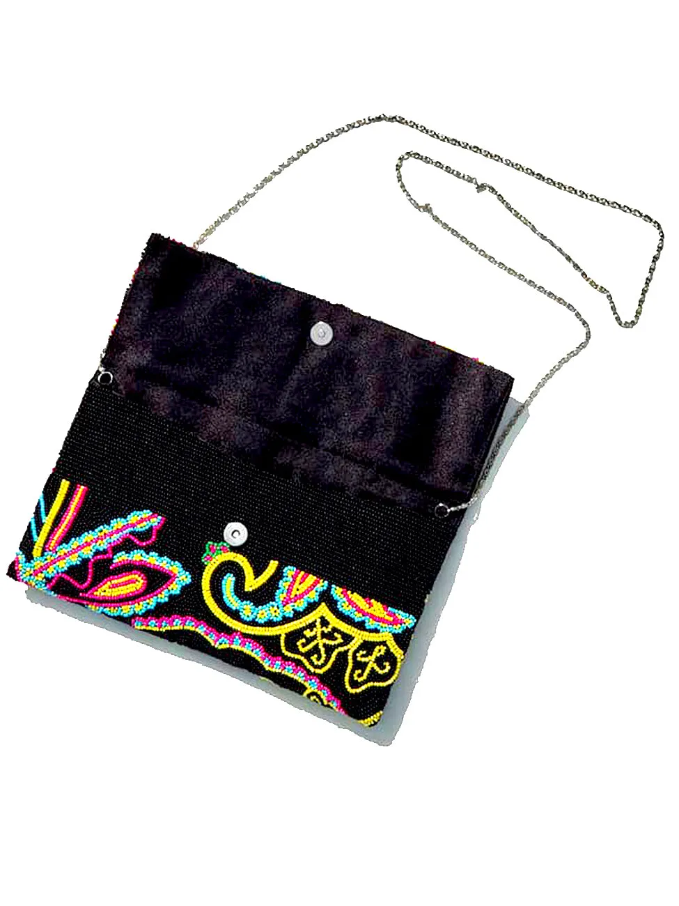 Beaded Envelope Evening Bag Bright Paisley