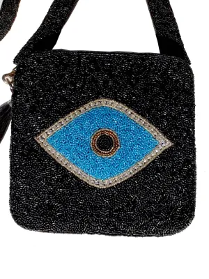 Beaded Square Camera Bag Crossbody