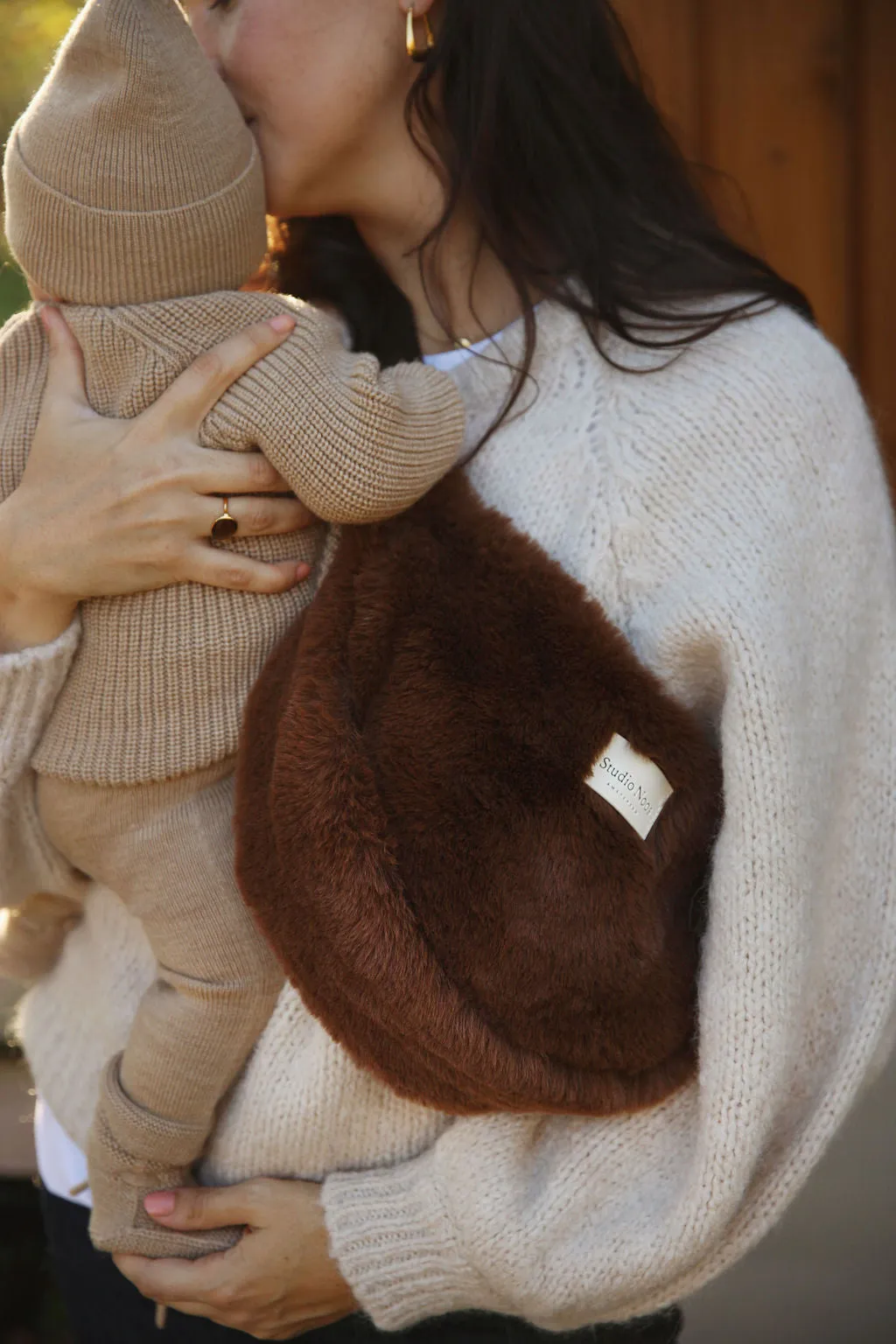 Brown Faux Fur Adult Fanny Pack