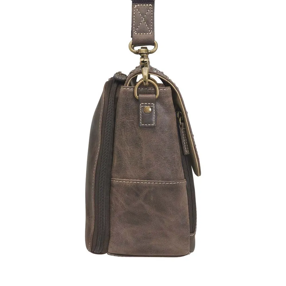 Crossbody Satchel, Distressed Buffalo