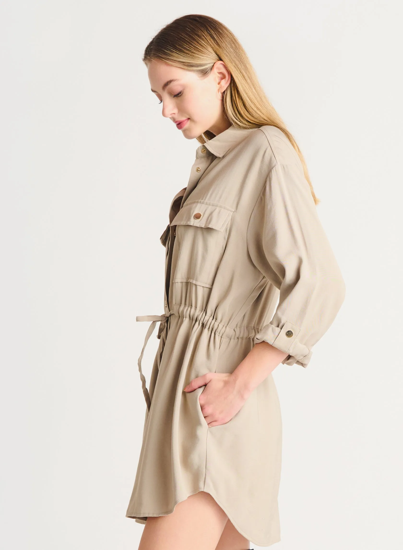 Dex Drawstring Utility Dress