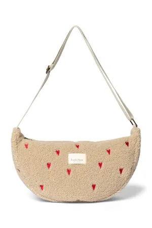 Ecru Teddy Hearts Adult Fanny Pack