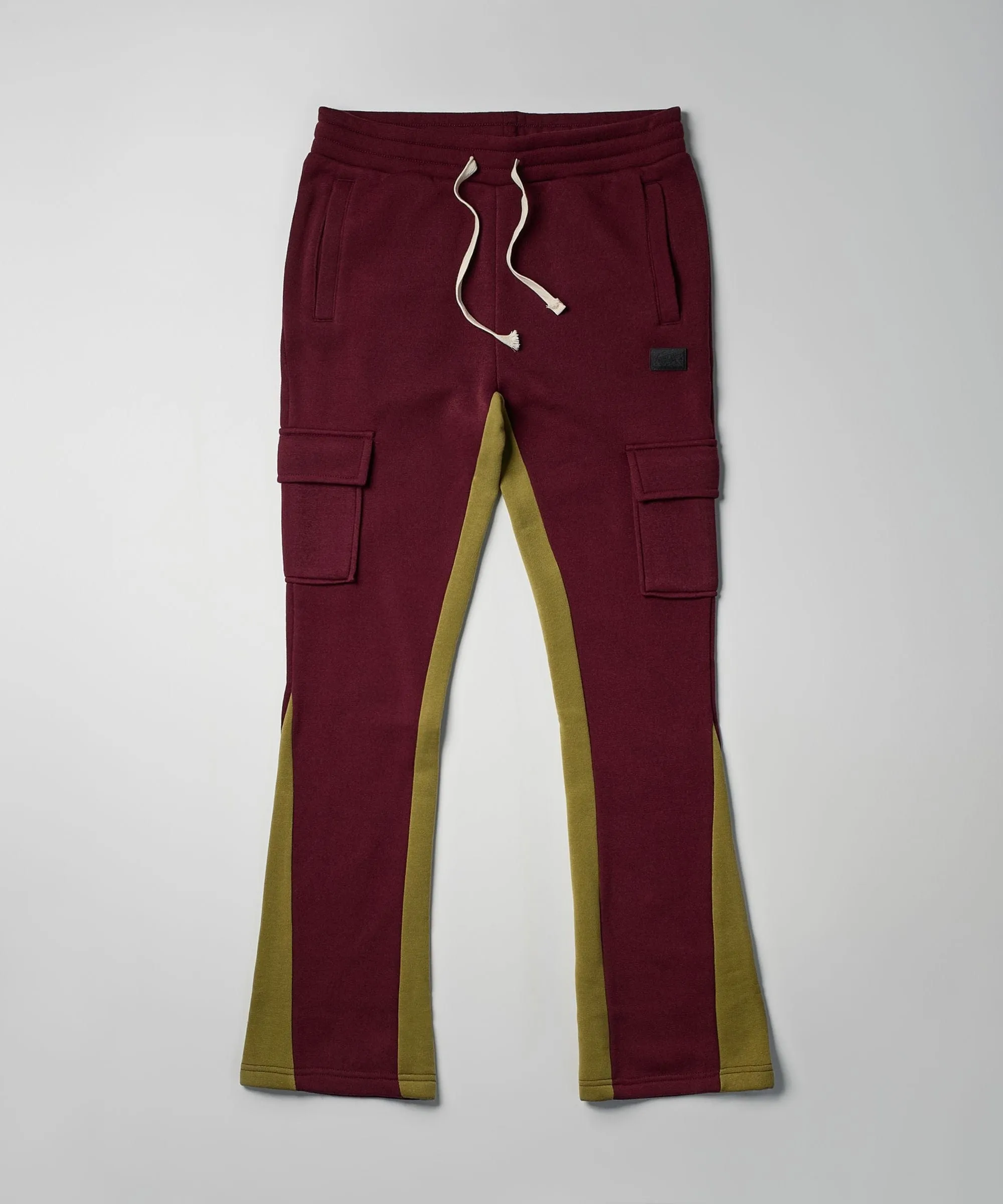 Flare Fleece Sweatpants - Burgundy