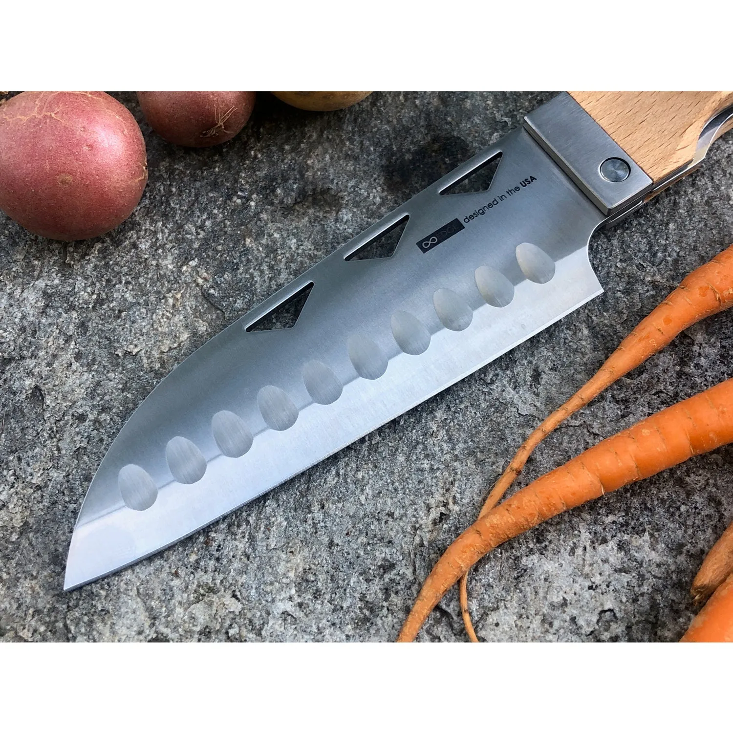 Folding Premium Santoku Knife with Drawstring Bag