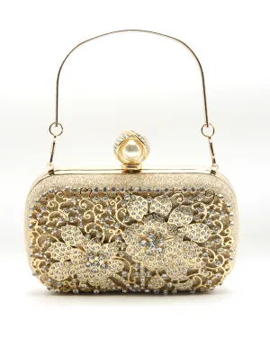 Golden Latest Stylo Bridal Clutch For Women 5002