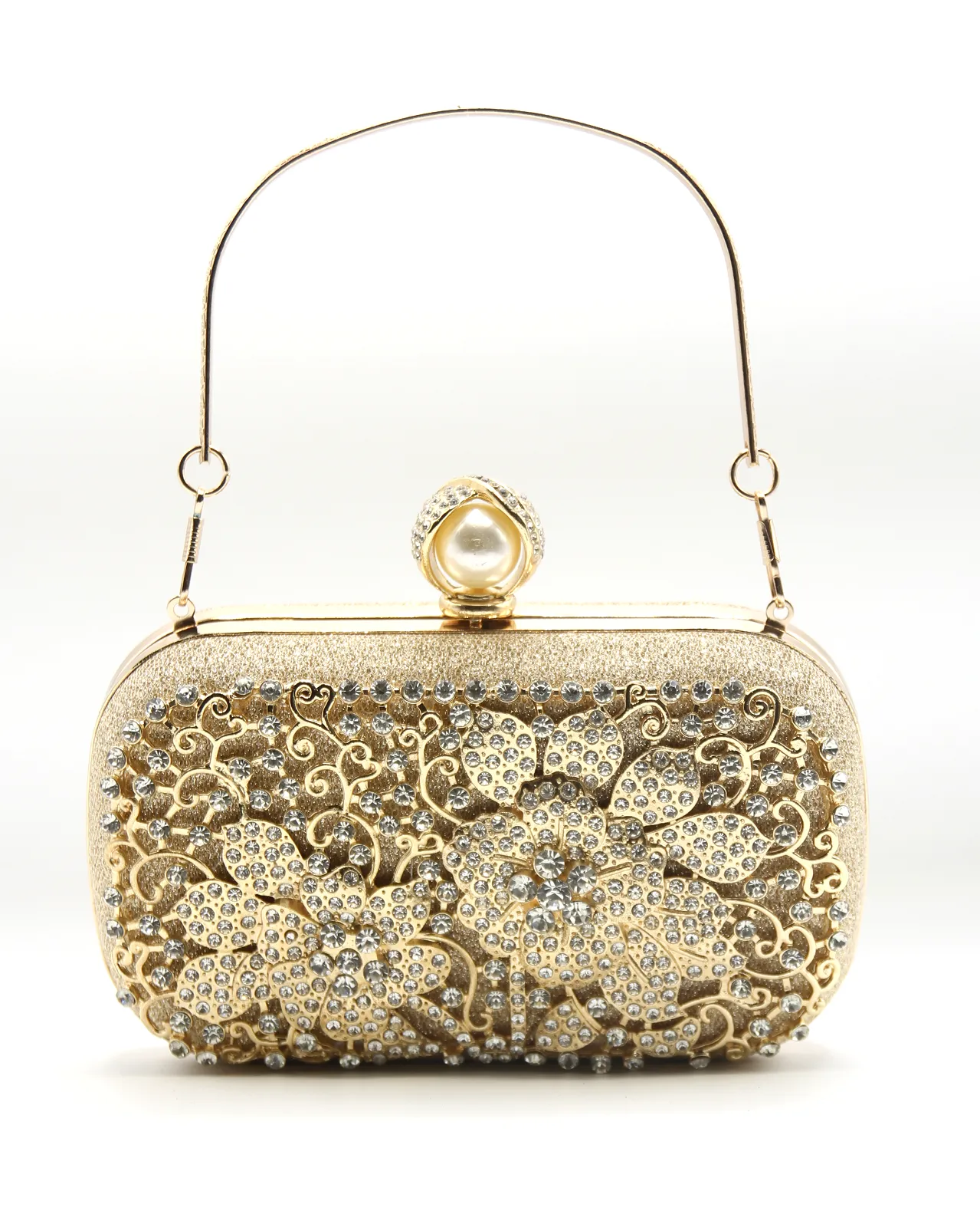 Golden Latest Stylo Bridal Clutch For Women 5002