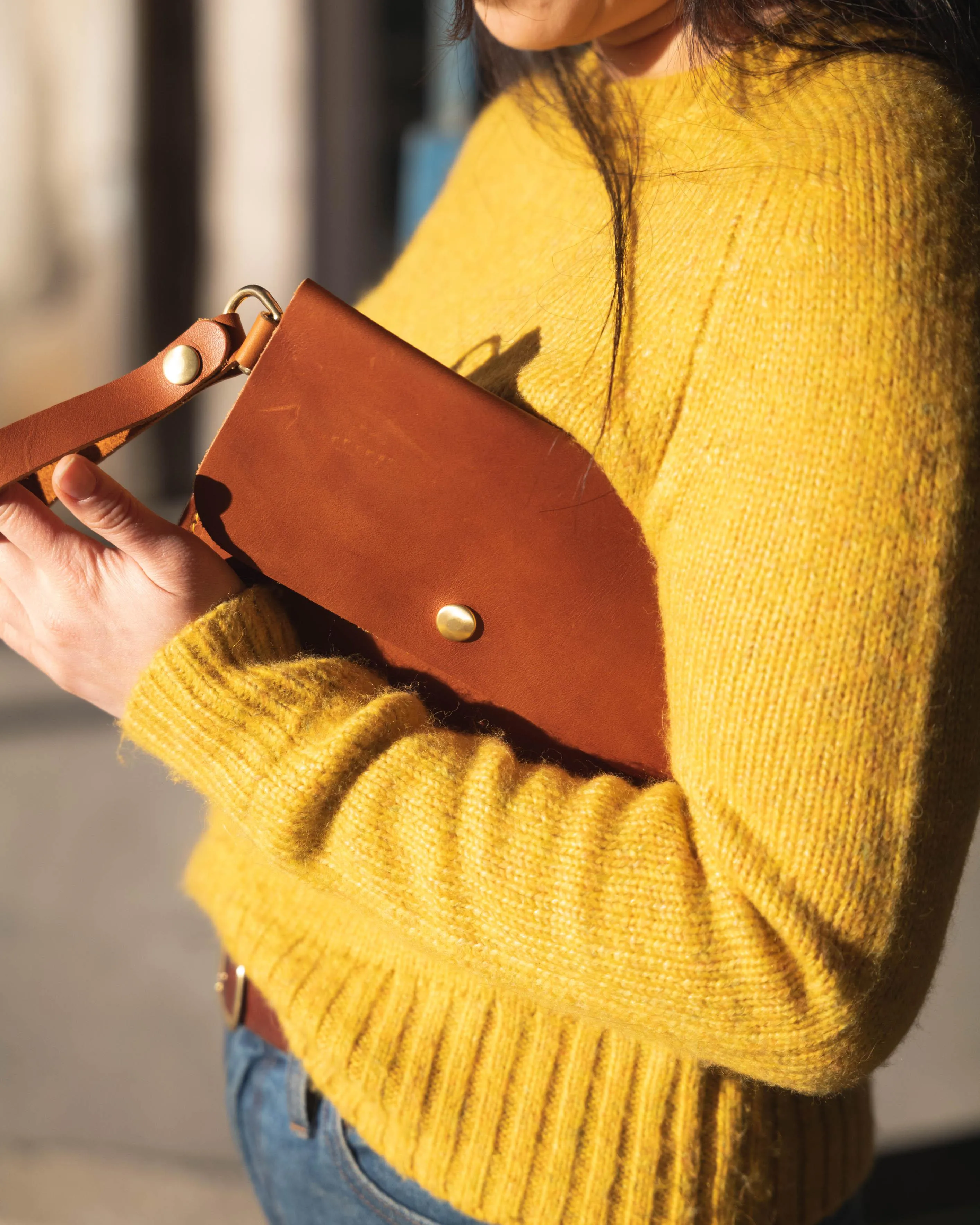 Grey Sky Wristlet Clutch