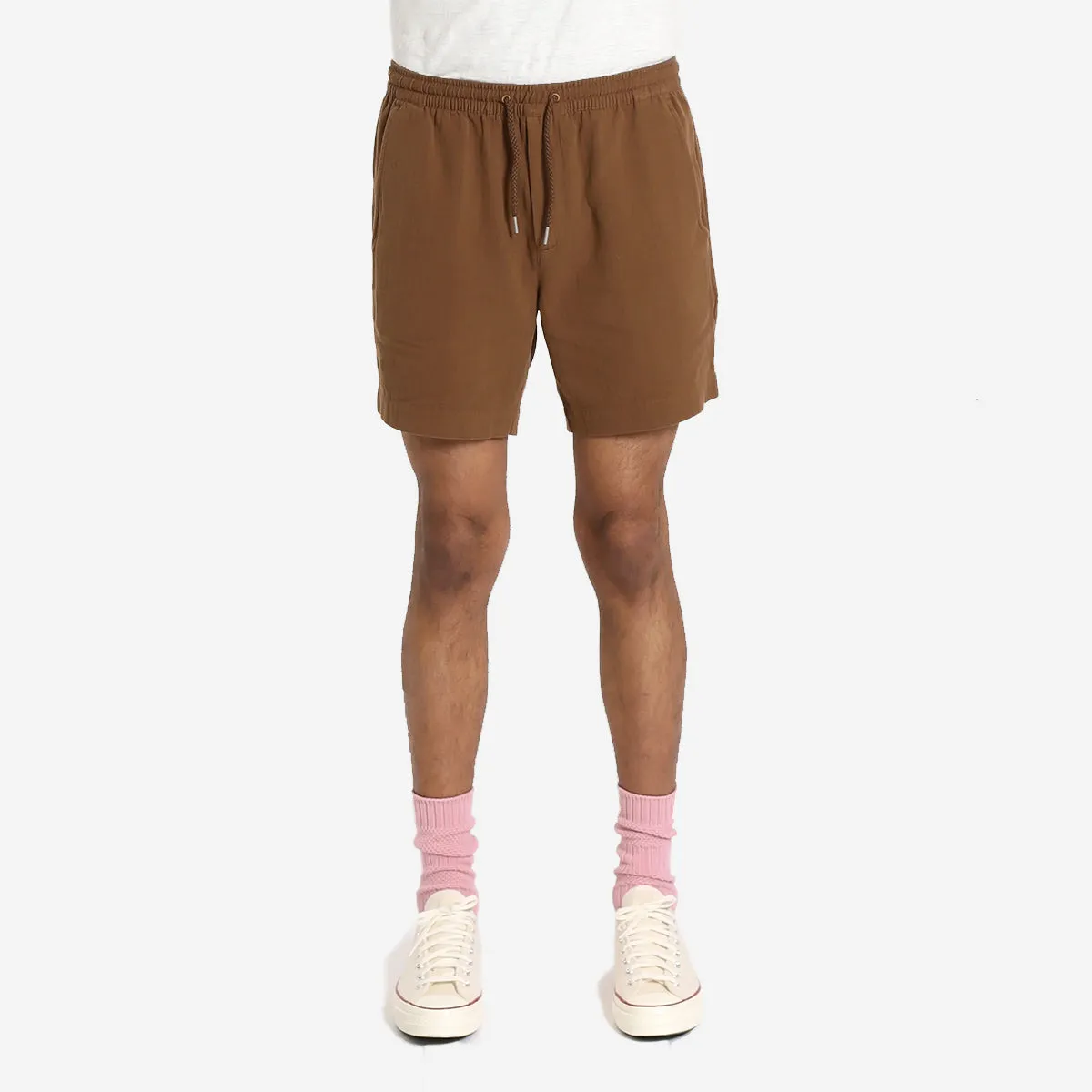 House Seersucker Easy Shorts - Desert Palm Brown