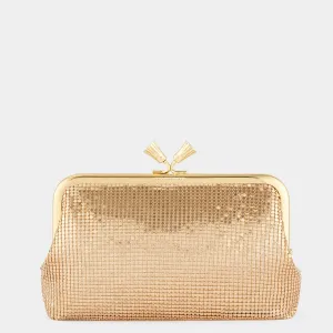 Maud Mesh Tassel Clutch