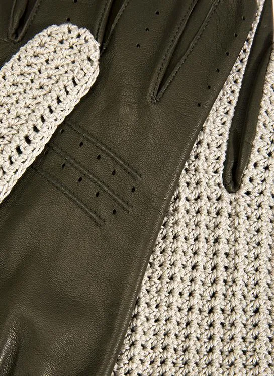 Men's Heritage Crochet-Back Leather Driving Gloves