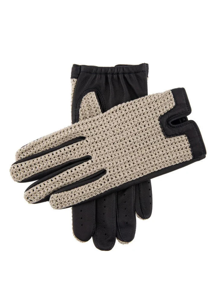 Men's Heritage Crochet-Back Leather Driving Gloves