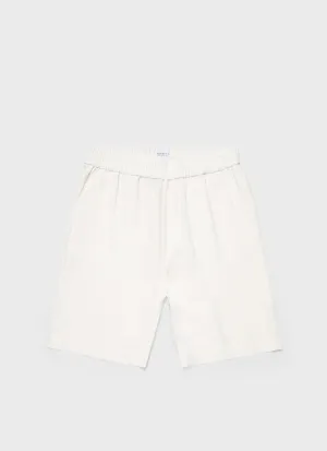 Men's Linen Drawstring Short in White