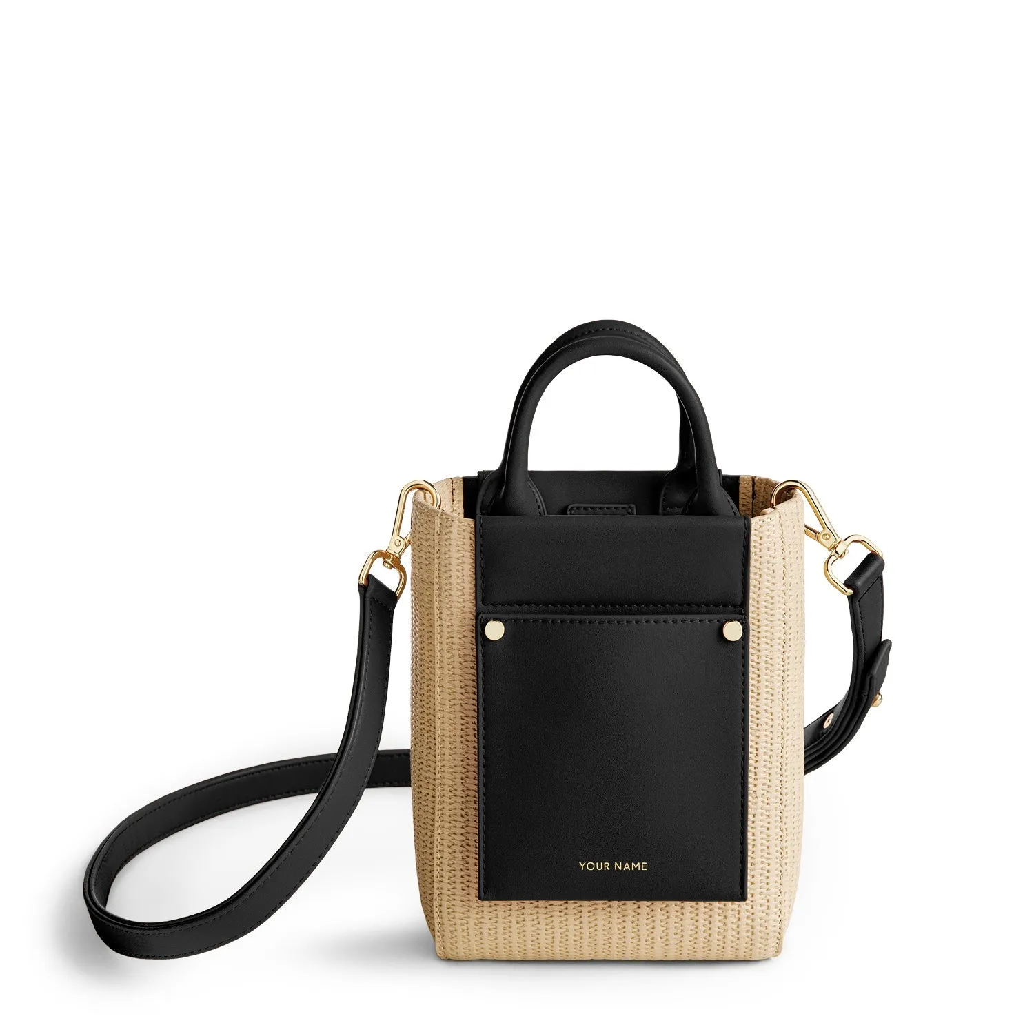 Nicola Mini Tote Woven - Black