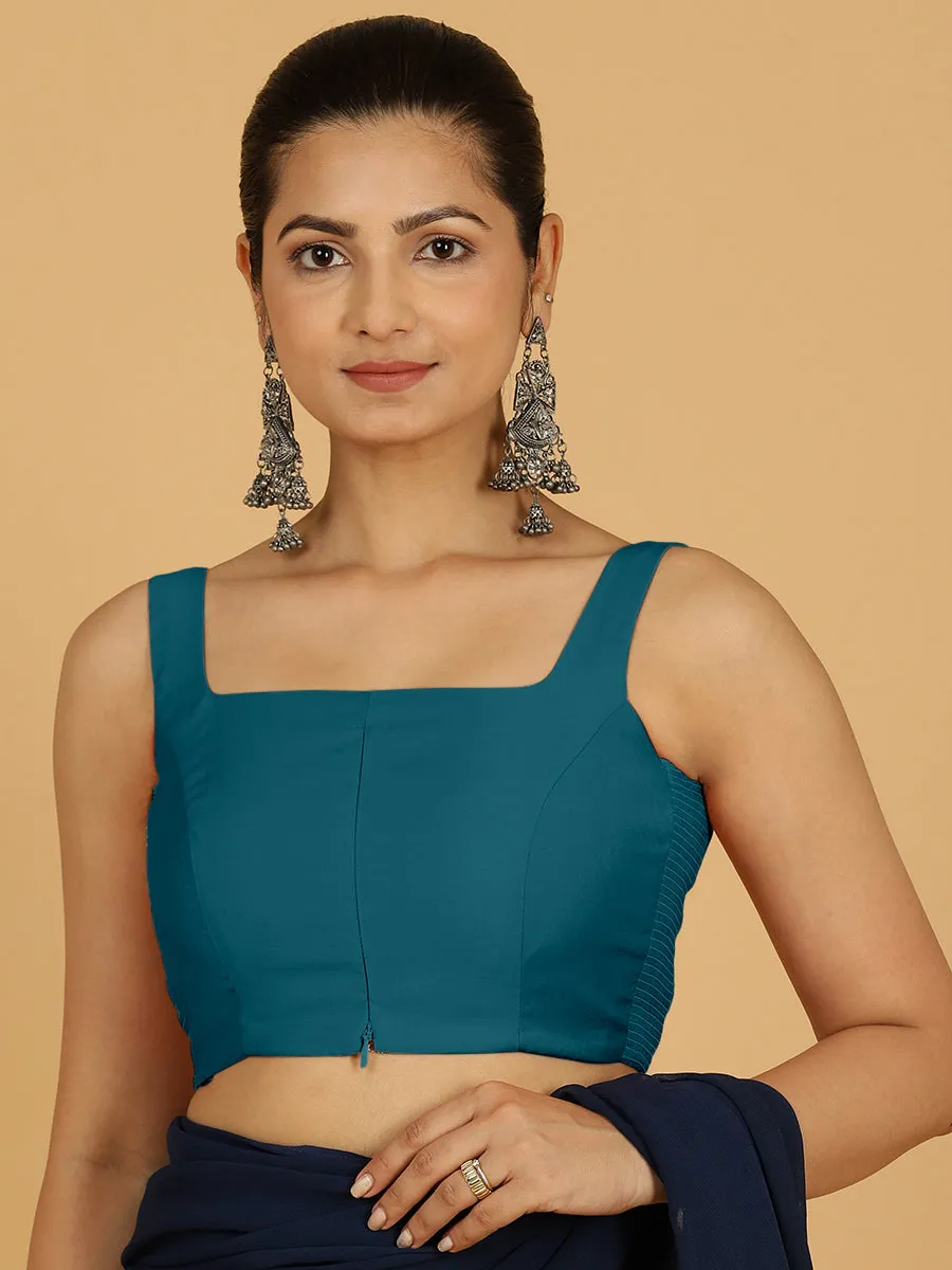 Nirma x Rozaana |  Saree Blouse in Crystal Teal