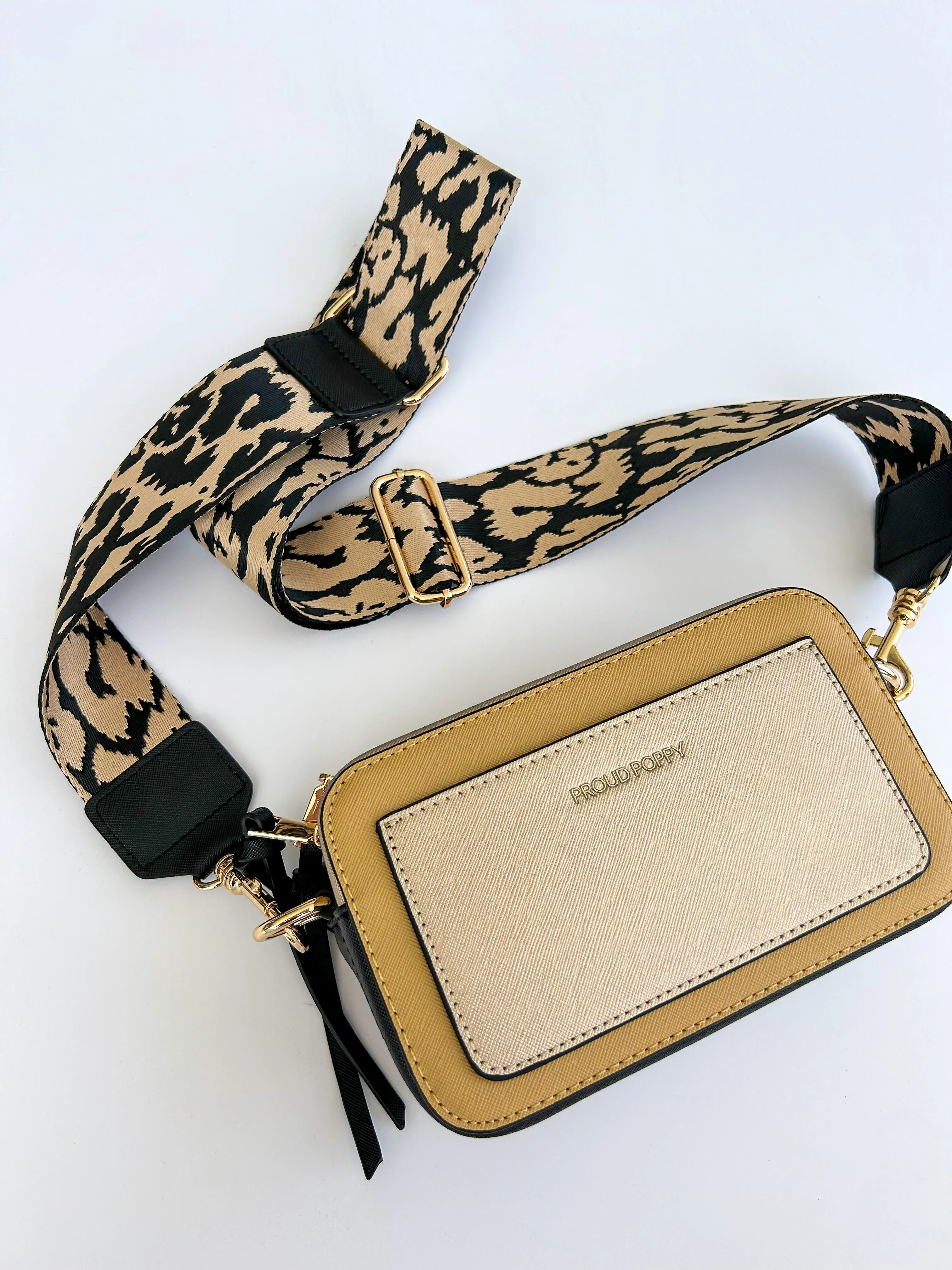 Proud Poppy Crossbody Bag in Gold