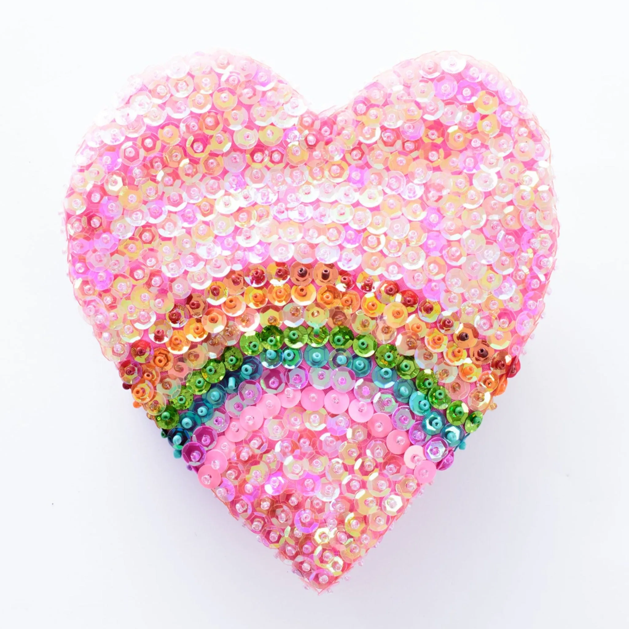 Rainbow Love Sequin Bag - Pack of 12 Mixed Colours