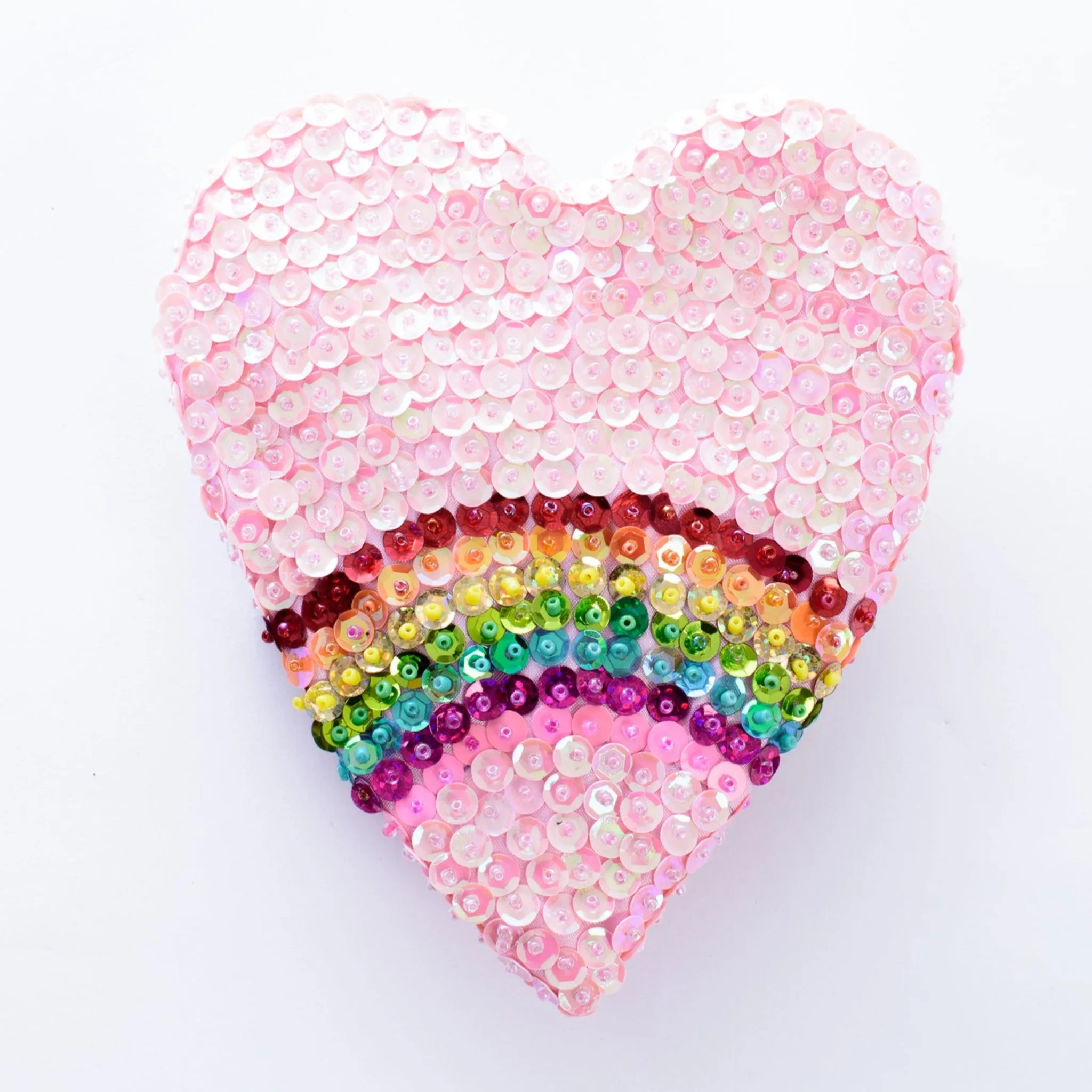 Rainbow Love Sequin Bag - Pack of 12 Mixed Colours