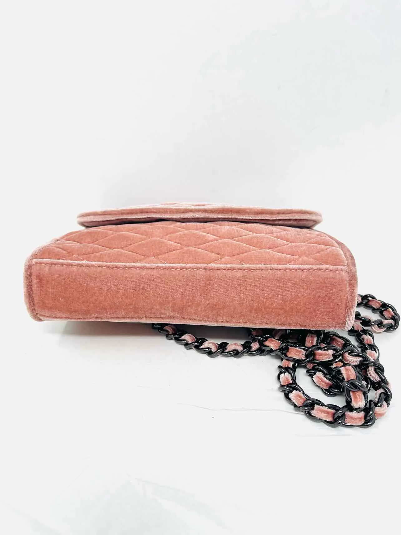 Rebecca Minkoff Pink Quilted Velvet Designer Crossbody Purse