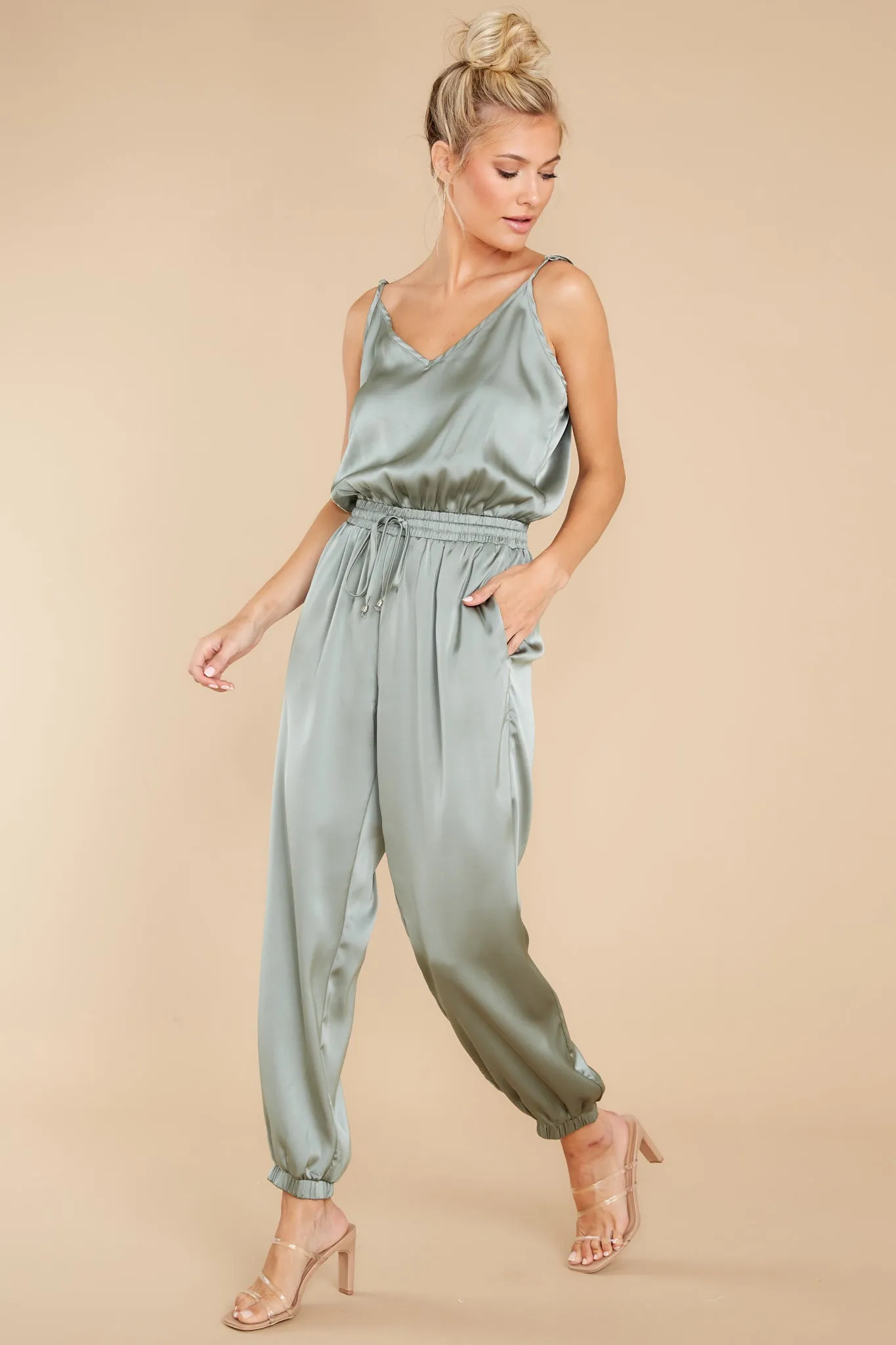 Seeking Serenity Sage Jumpsuit