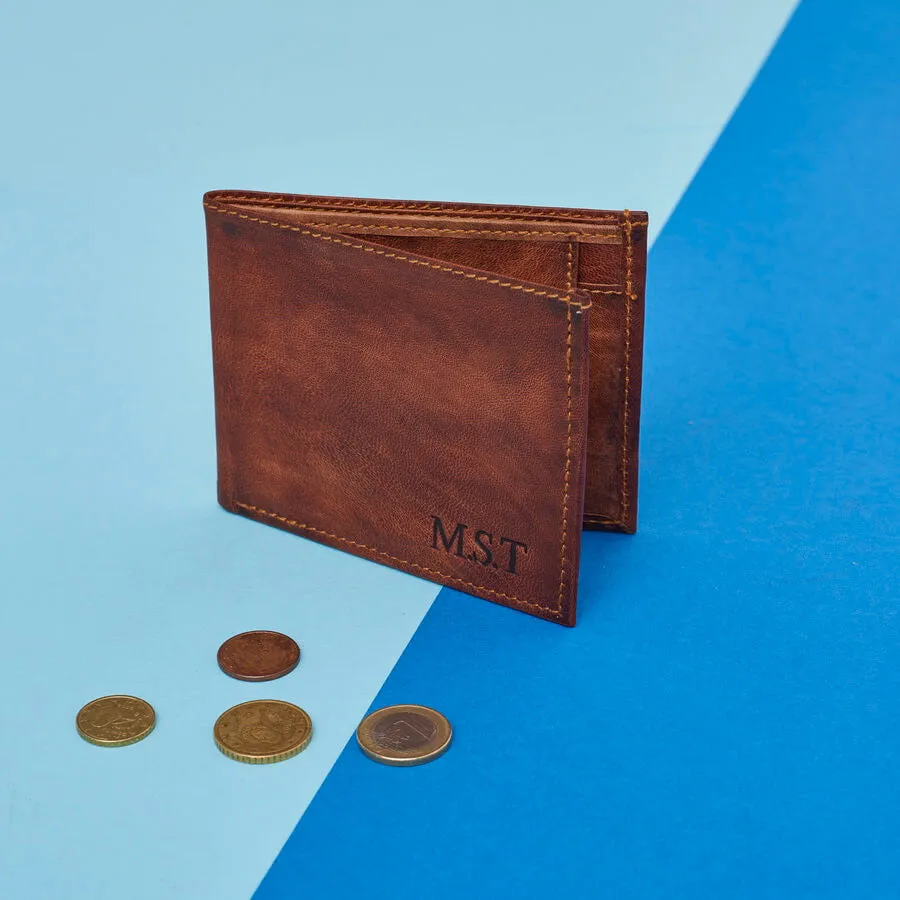 Simple Leather Wallet with Coin Section