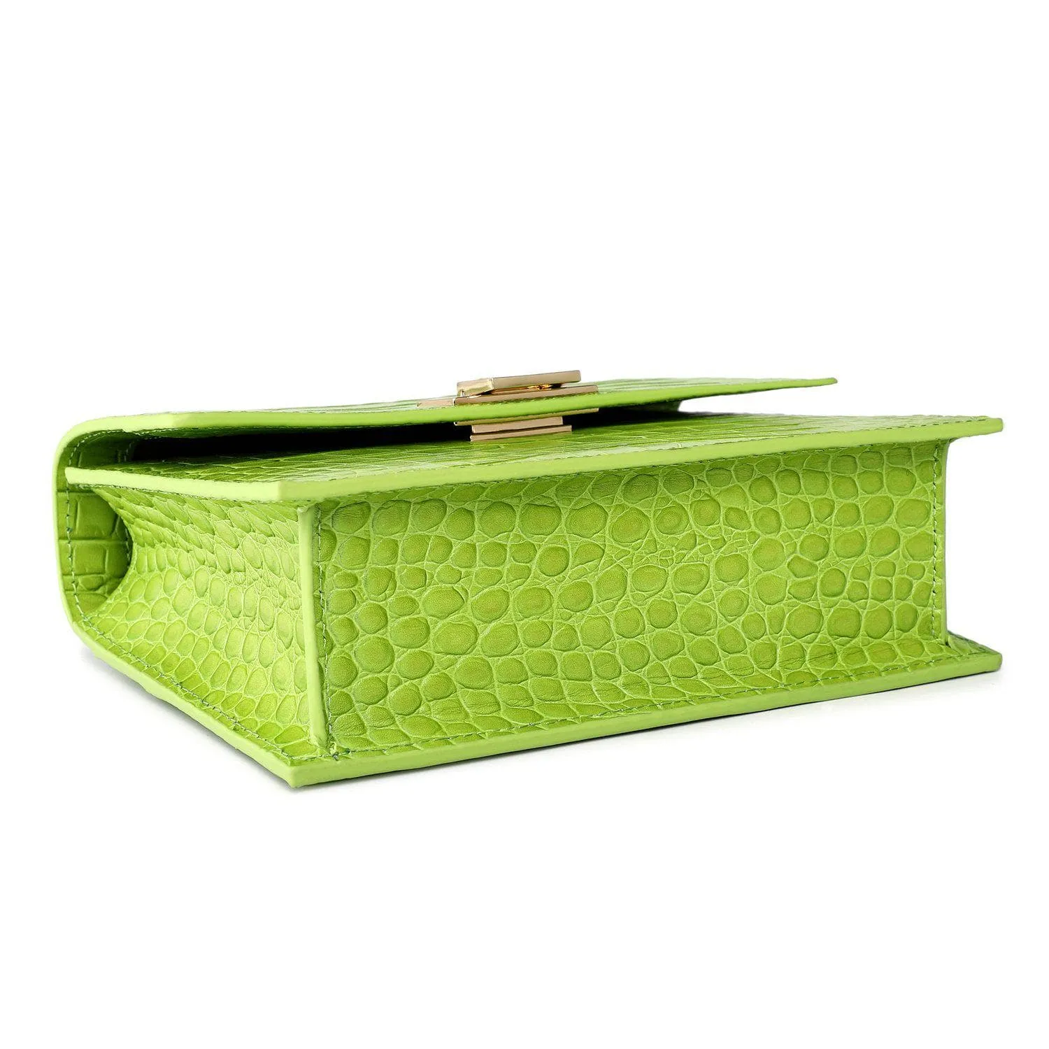 Tauren Croc Embossed Leather Crossbody Bag