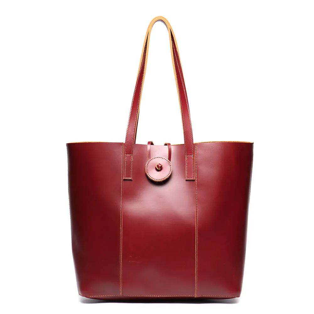 Vintage Crazy Horse Leather Tote Bag