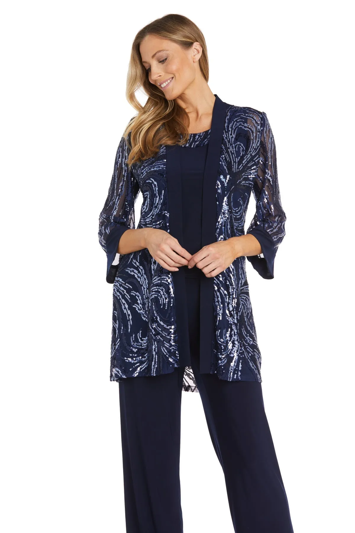 Women's Sparkling Sequin Pant Suit Set