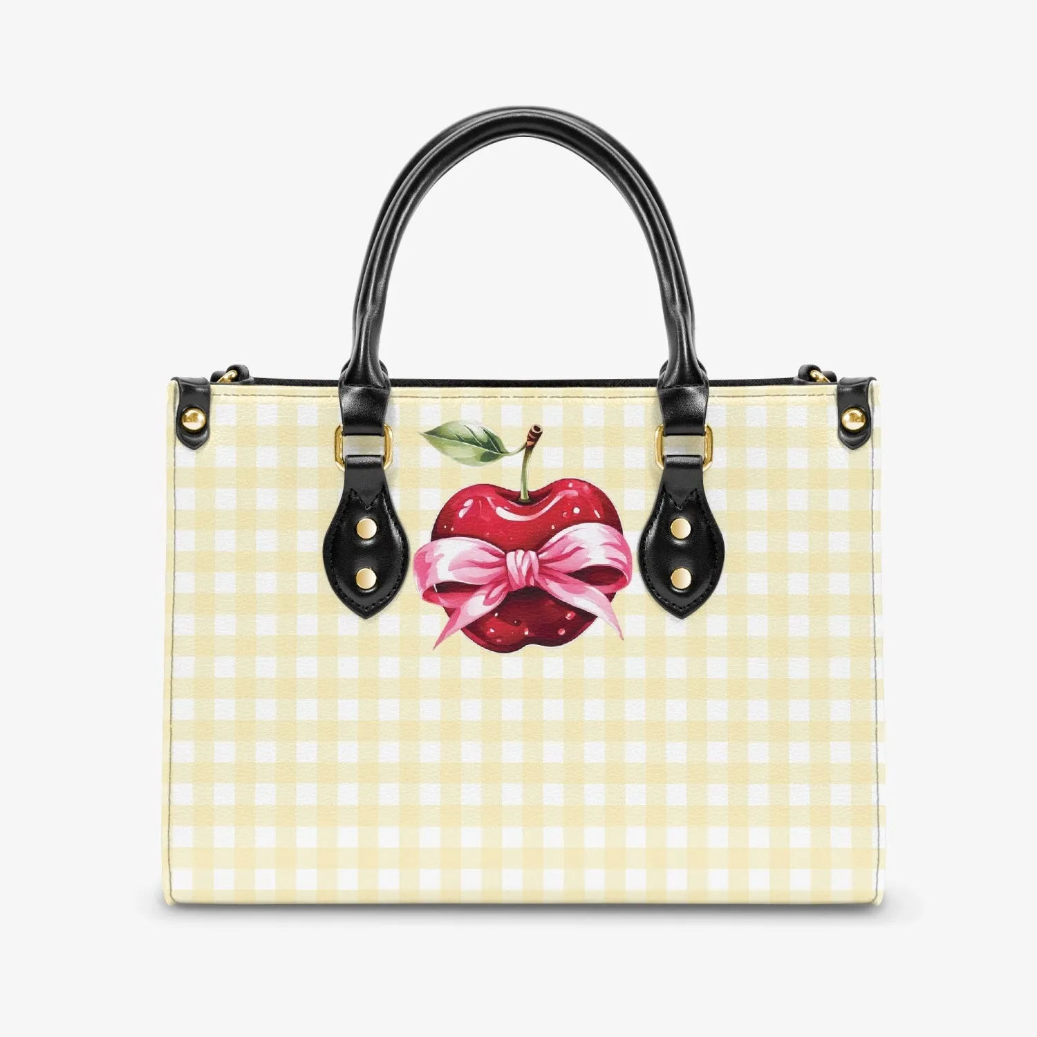 Women's Tote Bag - Rockabilly - Apple Lemon Plaid