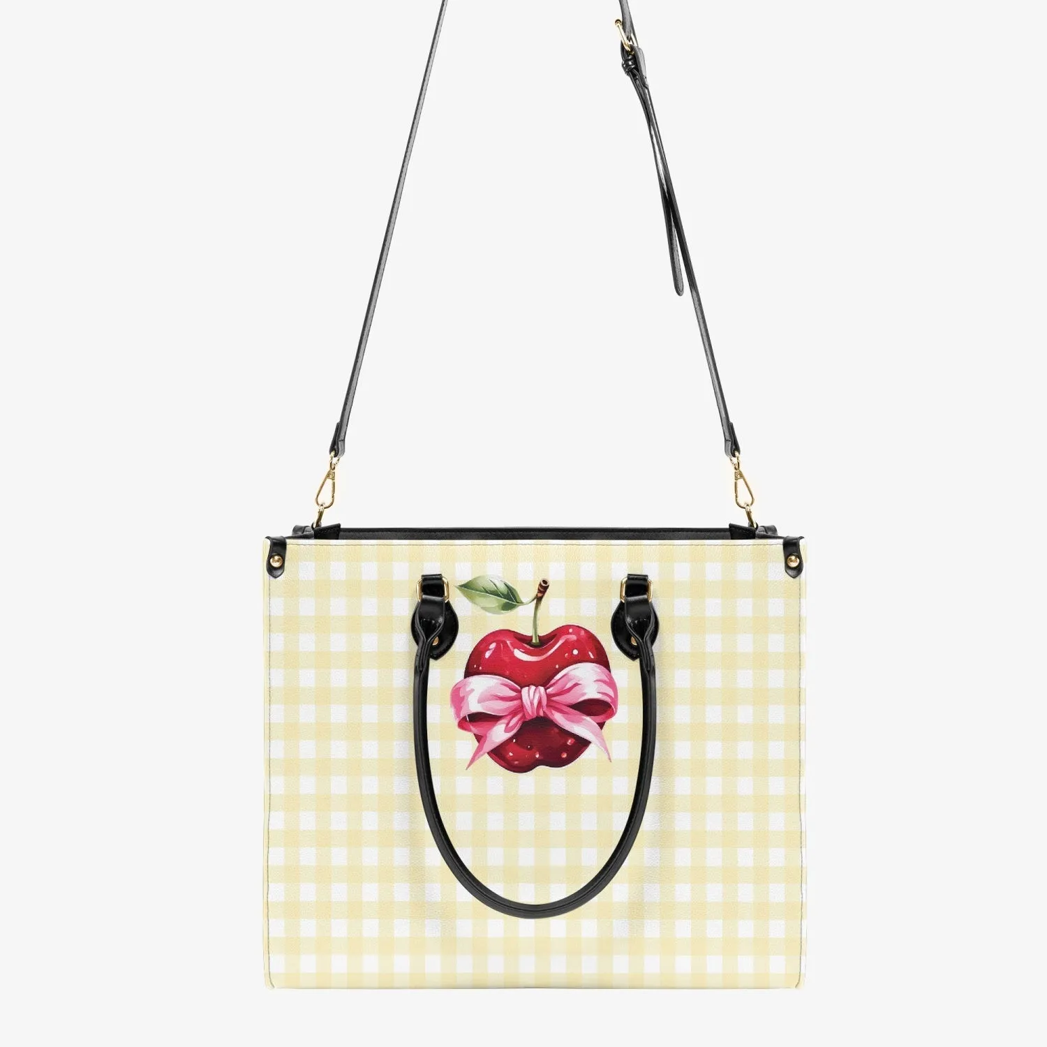 Women's Tote Bag - Rockabilly - Apple Lemon Plaid