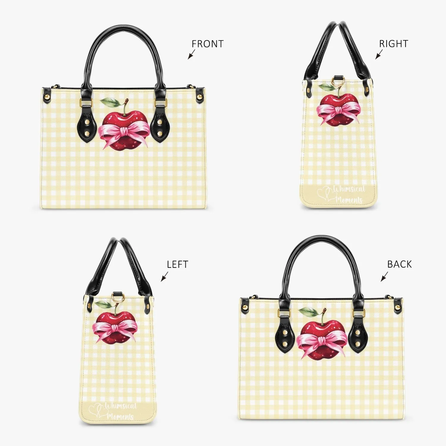 Women's Tote Bag - Rockabilly - Apple Lemon Plaid